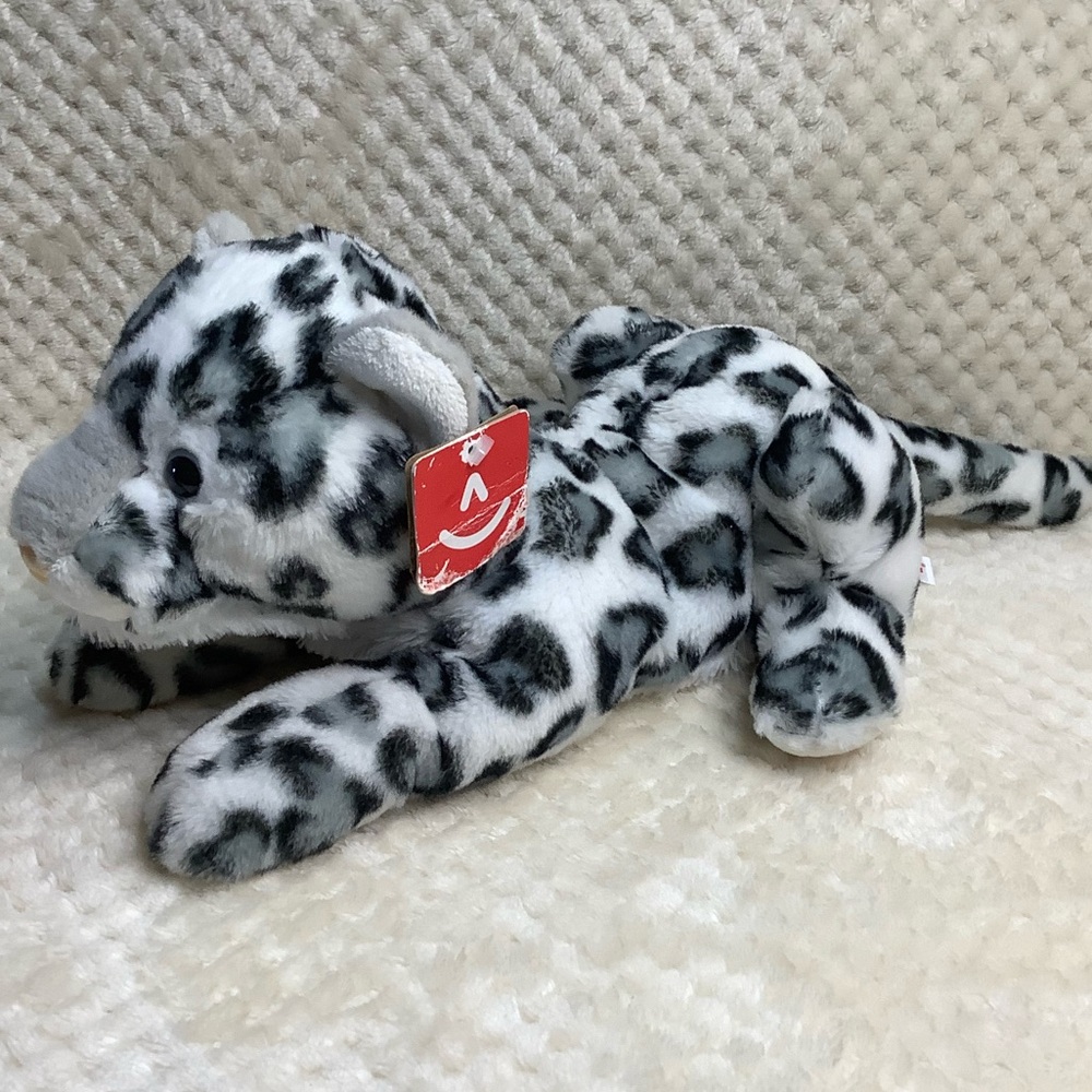 Aurora World Plush Snow Leopard Full Body Hand Puppet Stuffed Animal Toy w Tags